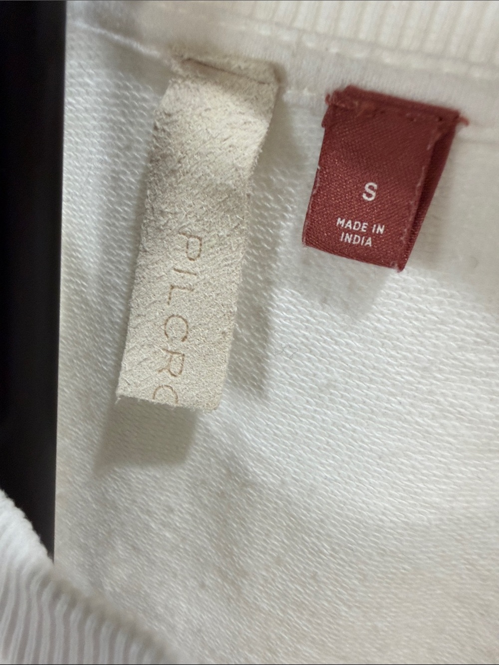 #1015 Anthropologie PILCRO White Washed Lace Yoke Eyelet Puff Sleeve Cotton Top - Picture 6 of 7